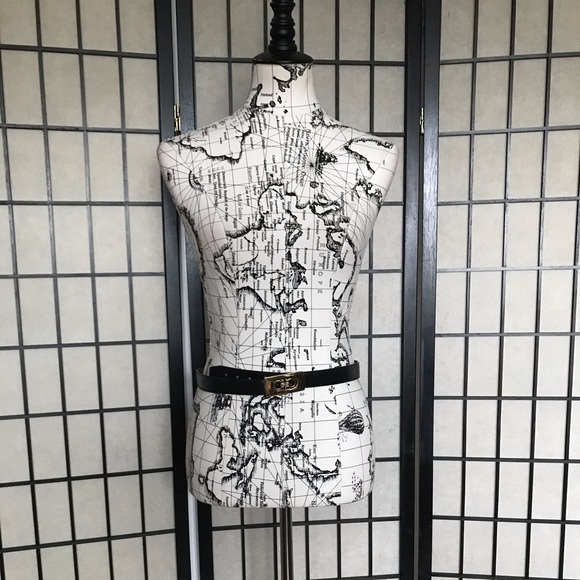 Vintage Designer Leather Classic accessory Gold buckle waist belt chocolate 🍫 - Picture 2 of 15